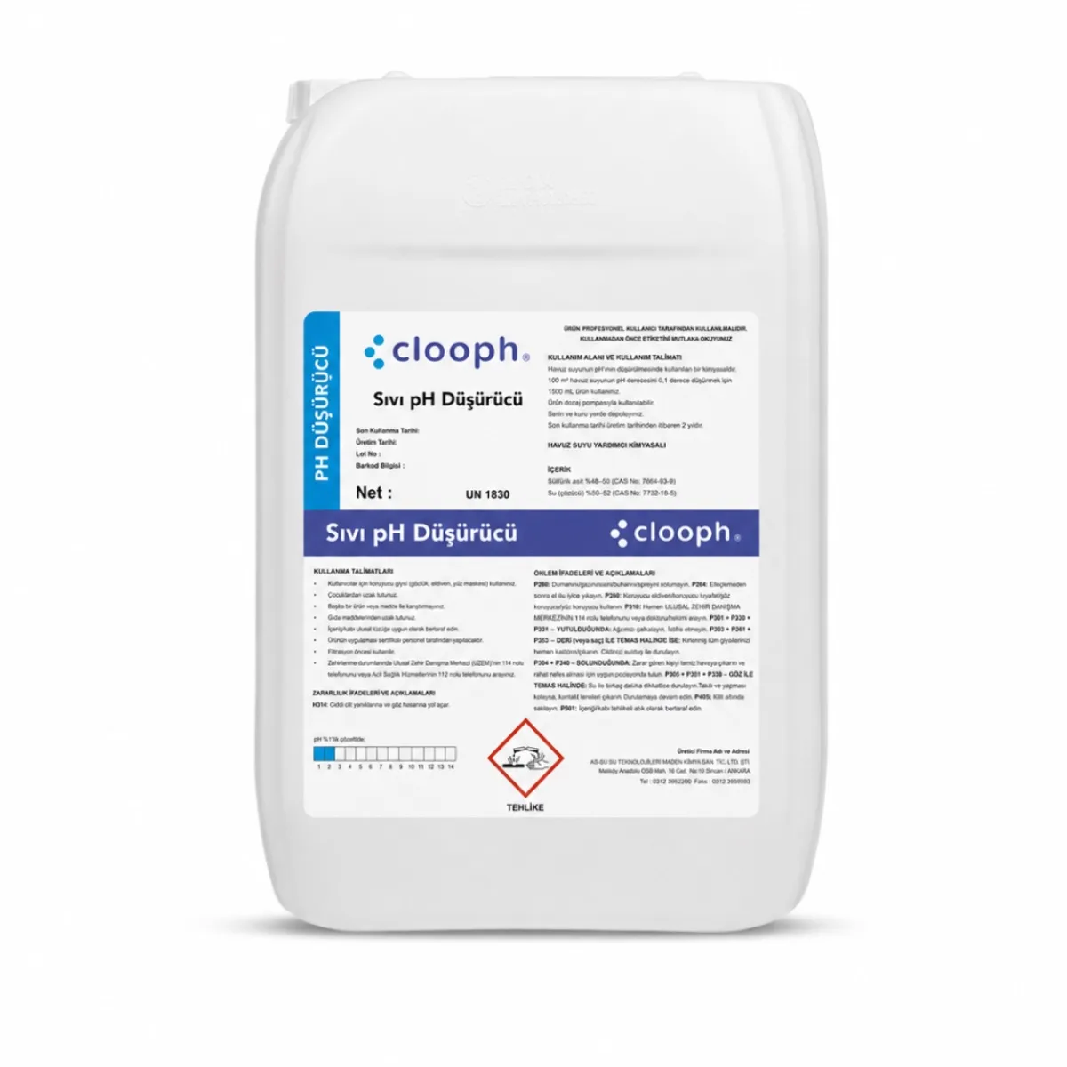 CLOOPH Sıvı pH Düşürücü